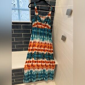 NY Collection Multicolor V-Neck Dress